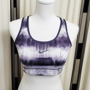 Nike Women’s Black & White Tie-Dye Sports Bra | Size Large